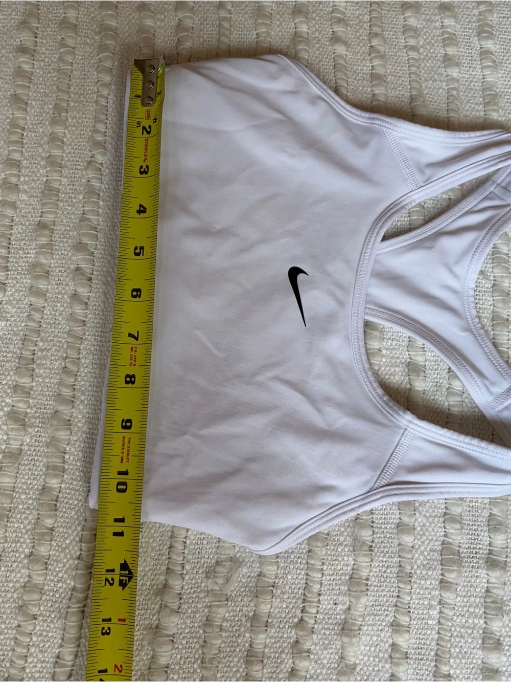 Nike White Racerback Youth Kids Girls Sports Bra Size Small